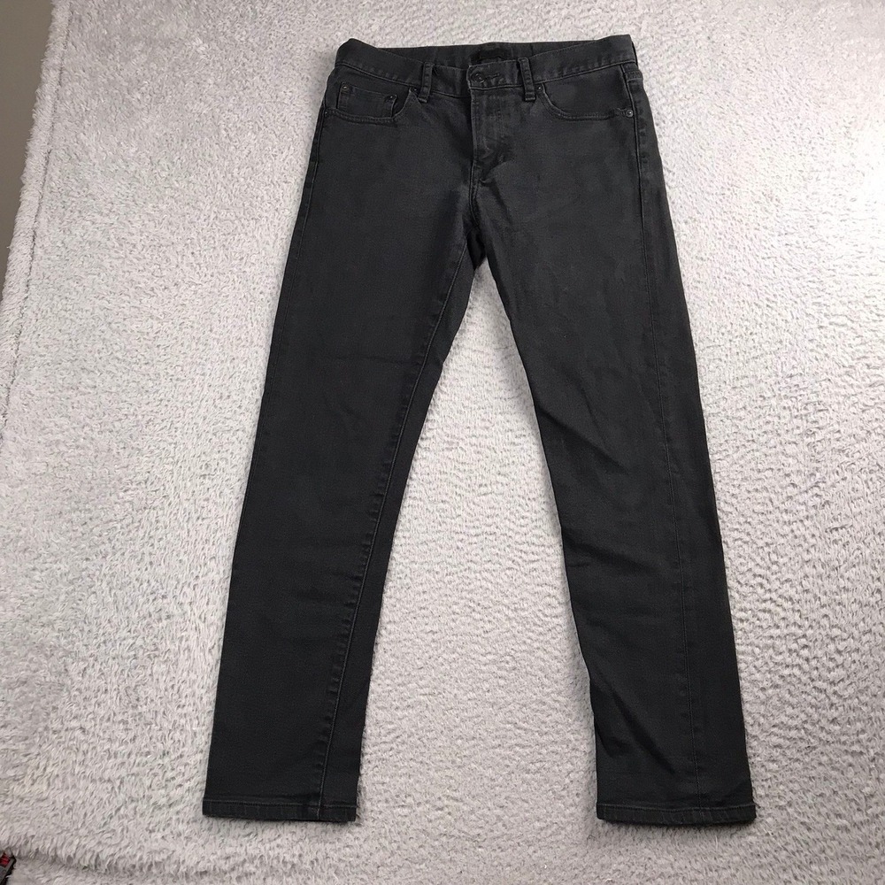 Uniqlo Stretch Selvedge Slim-Fit Jeans Mens 30 (31x28) Black Denim Minimalist